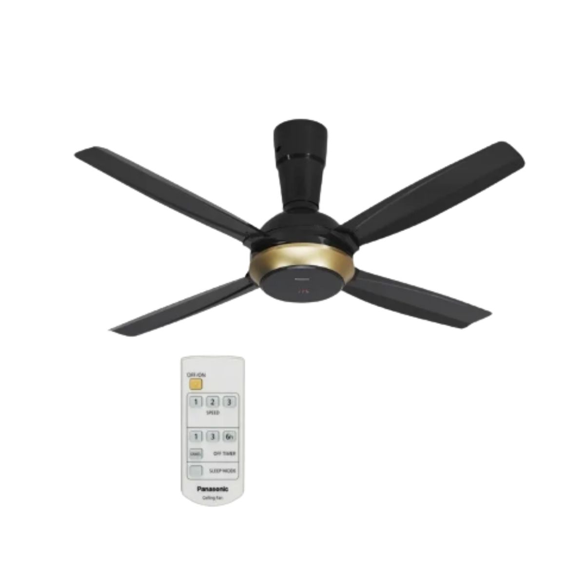 Quạt Trần Panasonic 4 Cánh F-56XPG - Màu Đen Sang Trọng Cho Trần Thấp